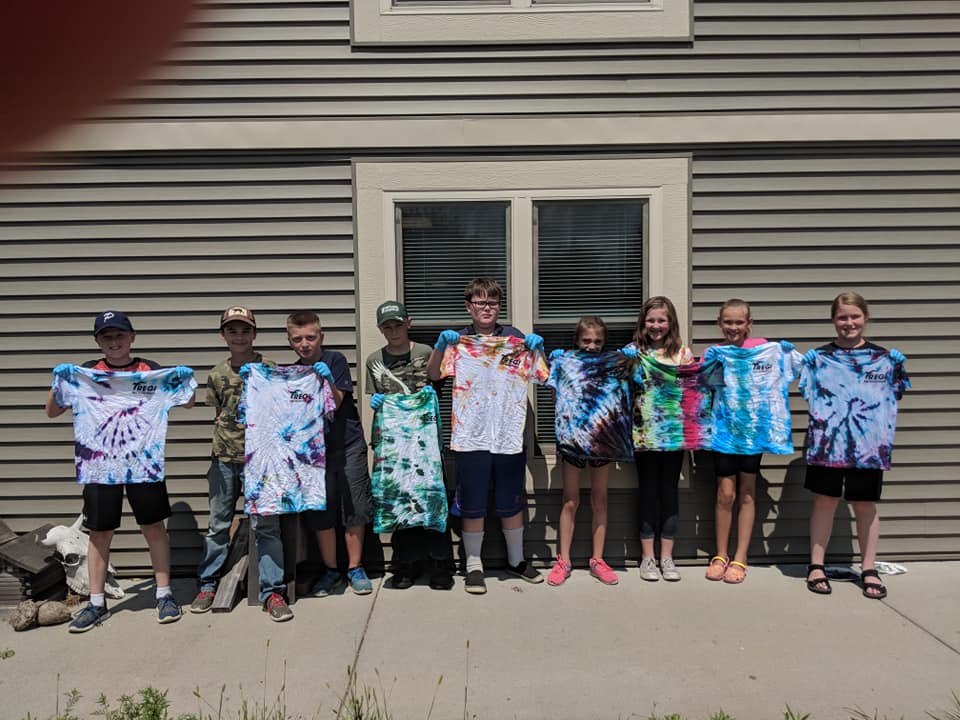 Session 1 with their Tie-dye creations