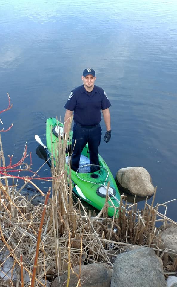 Wildlife hero City of Antigo Police Officer, Patrolman Kyle Schlling.