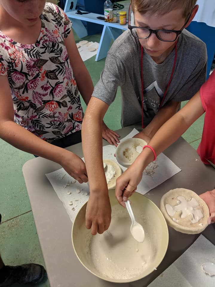 Campers got to create their own paw print plasters!