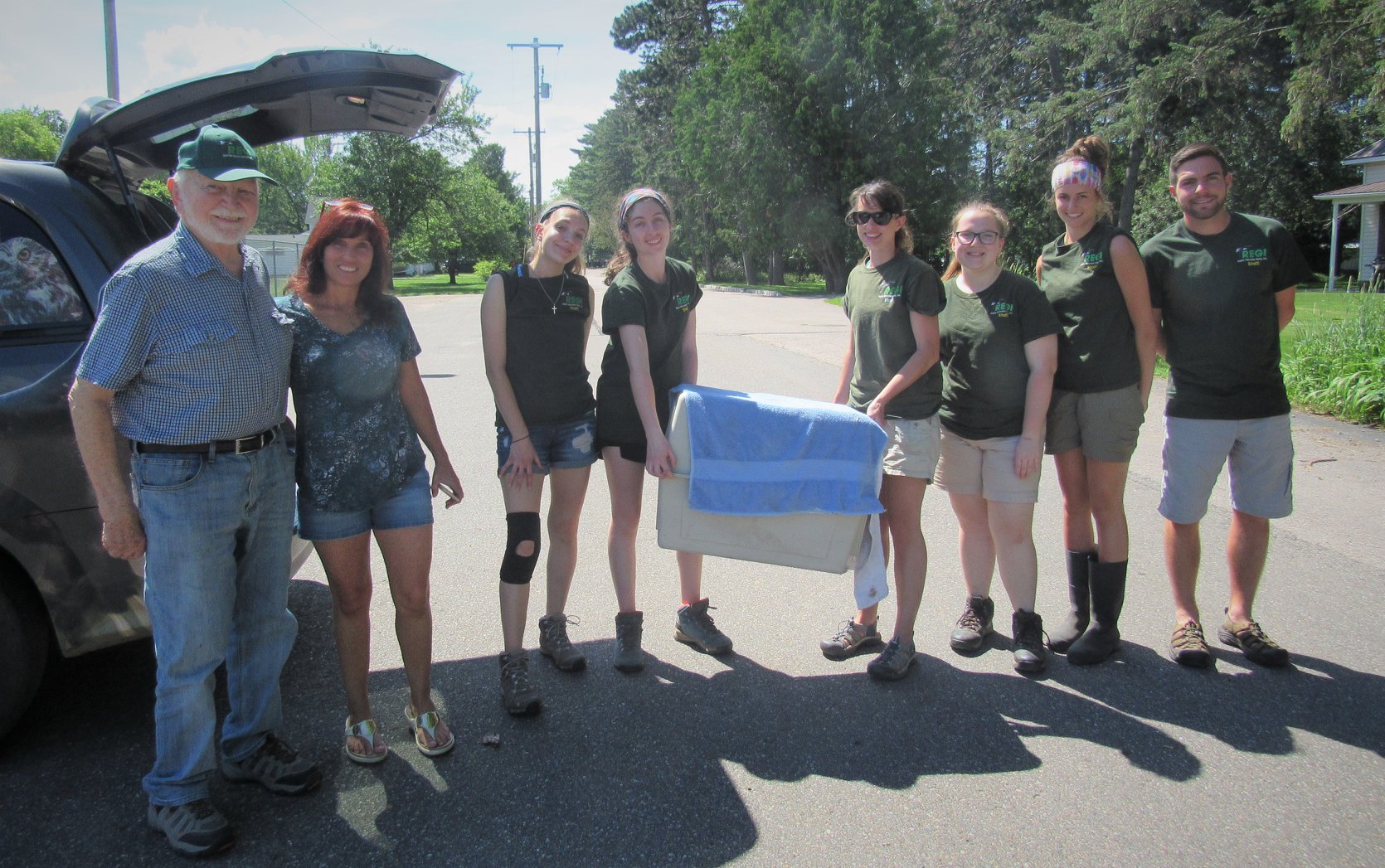 Our first duck release was in late June! Summer interns enjoyed their first release of youngsters they helped care for back into the wild.