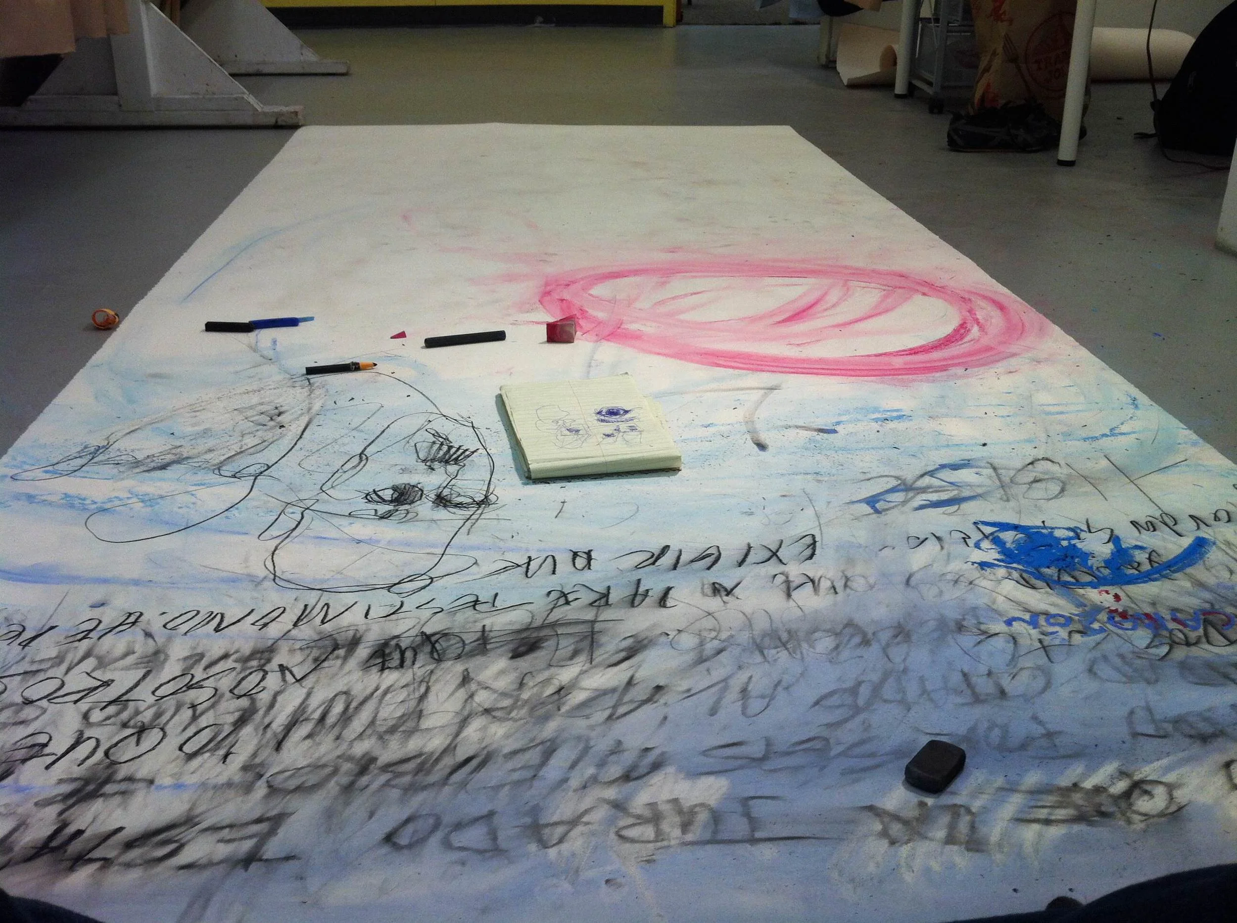 Me Declaro II , 2015 currently on view at La Galería, in its initial stages.