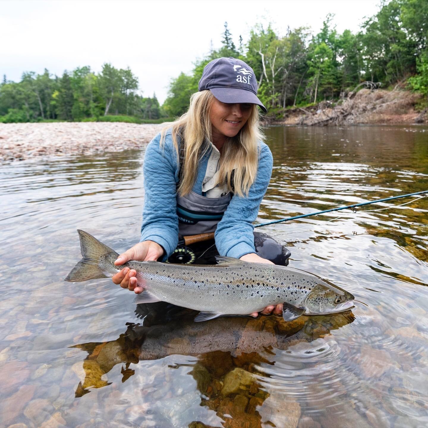 July on the Beautiful Margaree River.
Early Summer Atlantic&rsquo;s will always have my heart.
Feels like forever ago since July, so
here&rsquo;s hoping for a luscious, colourful Fall season to come, I&rsquo;m ready to leave the beach now🌧 
.
.
.
.
