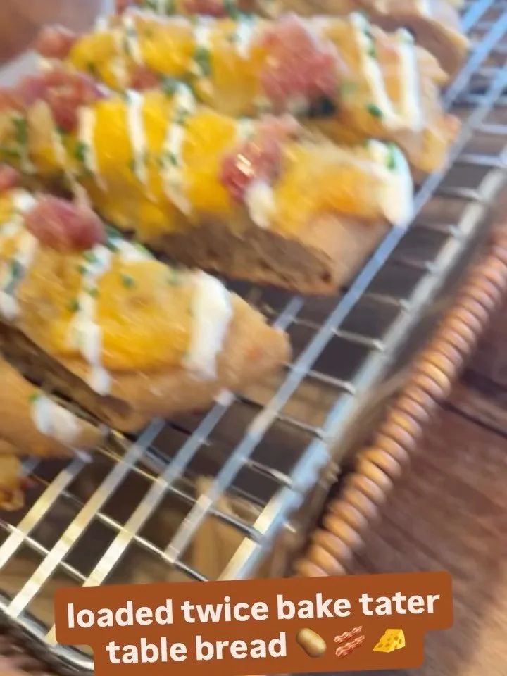 some specials for sale on saturday. s'gonna be cold and we're gonna be open, with bread for your soup and treats for your friends. stay safe and keep it secret 🤫