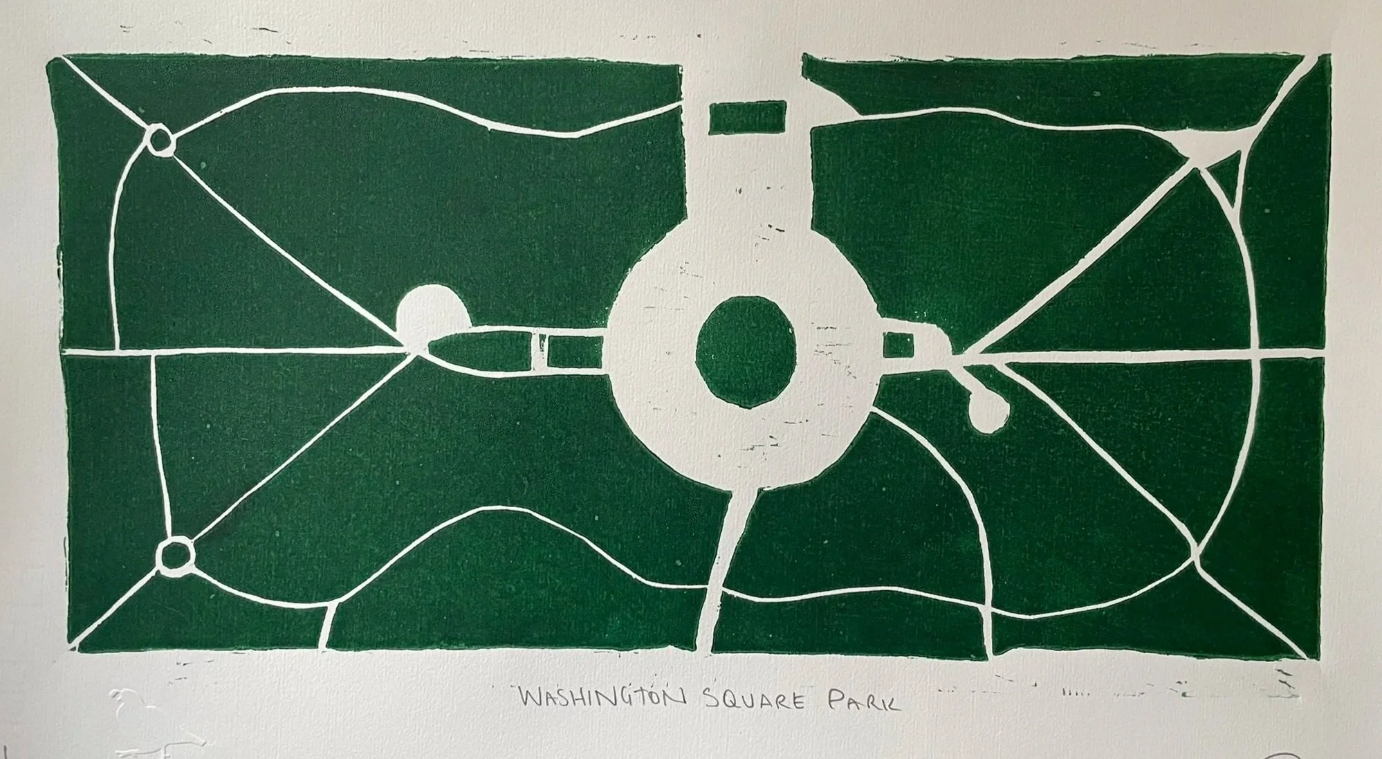 Original Washington Square Park Print by Benjamin Lindsay