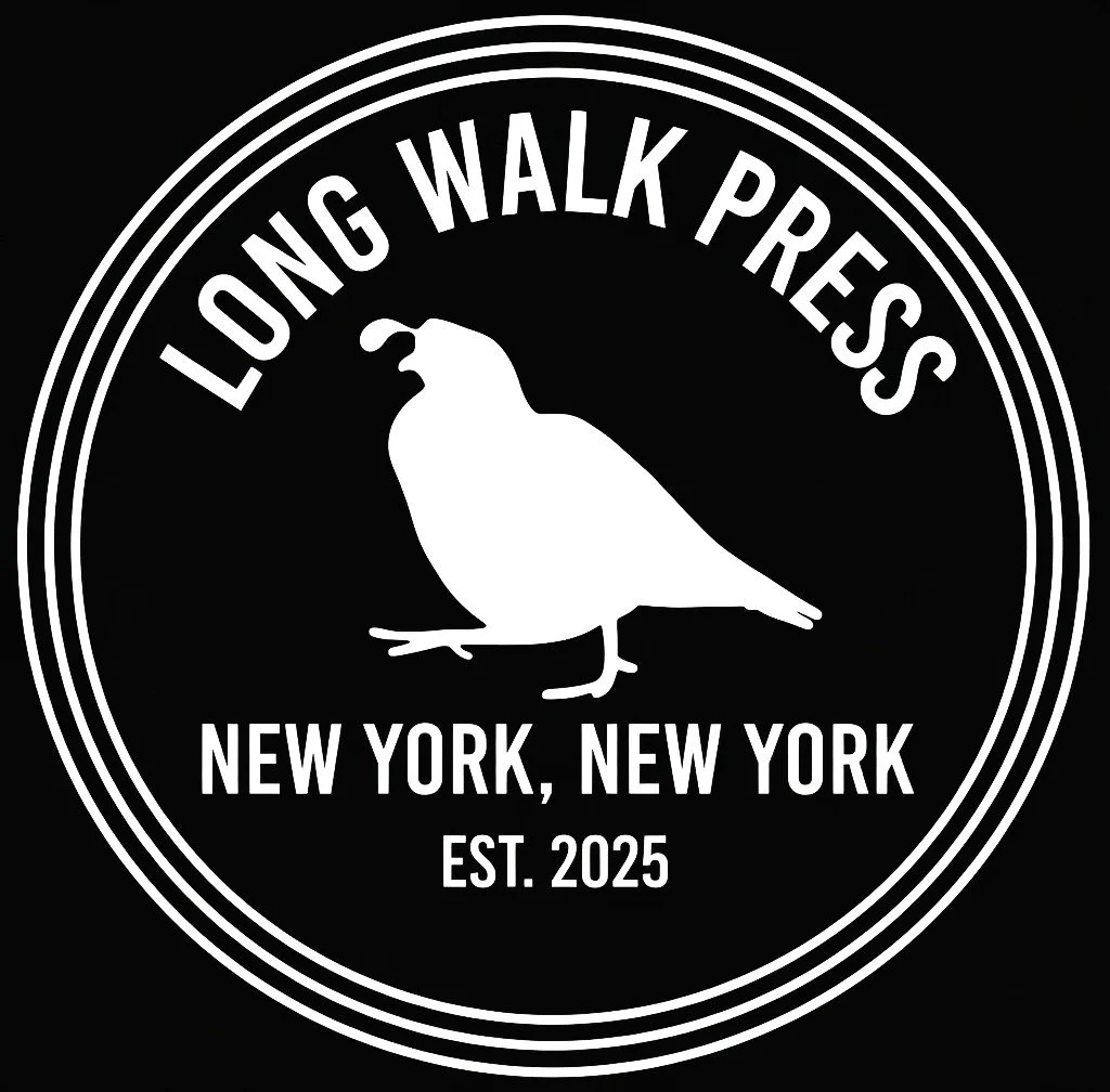 The Long Walk Press logo featuring the California Quail