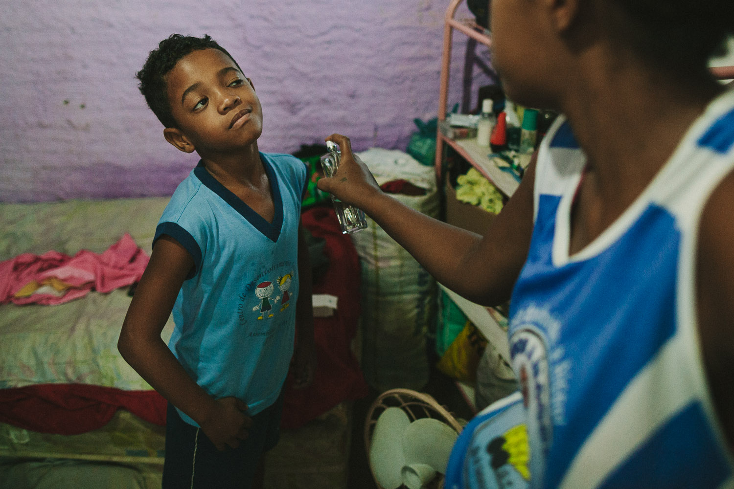   Even though Emidio lives in what we would consider poverty, he is still concerned with hygiene and being well presented. He puts on deoderant every day before school. Emidio's entire house (housing 4 people---soon to be 5) is perhaps no larger than