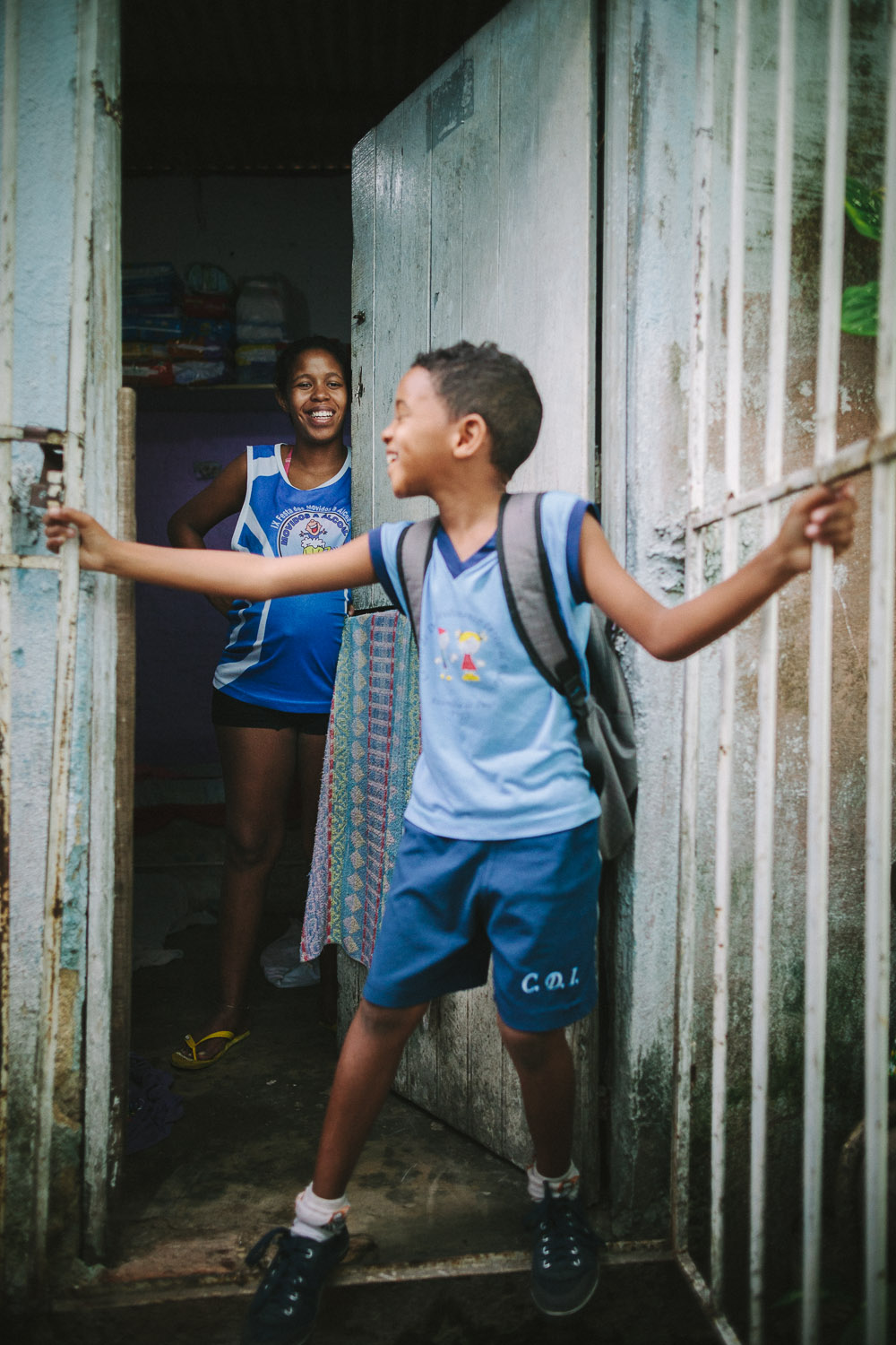   Before leaving home, he always turns to his mother and asks her blessing to keep him safe. Emidio's entire house (housing 4 people---soon to be 5) is perhaps no larger than 8 feet by 10 feet. This is Emidio's morning routine before heading to class