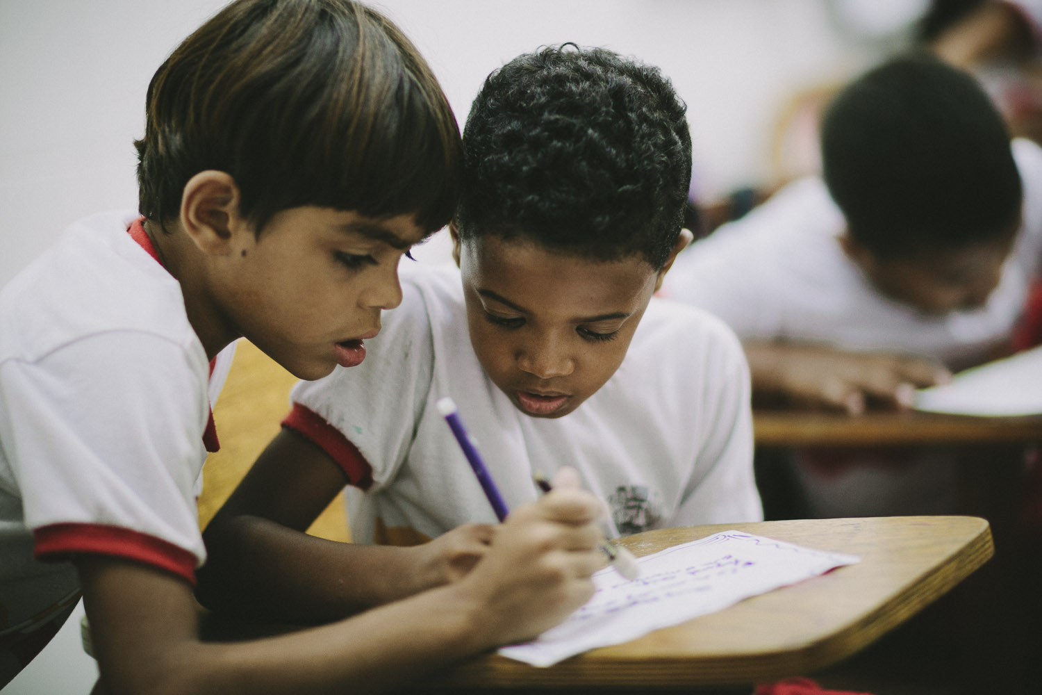   Emidio is highly social and can often be seen working on his studies with a friend. Emidio's school.  