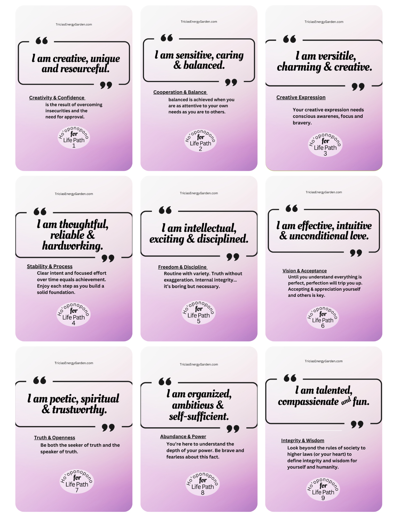 Say YES Life Path Coaching- FULL CHART-