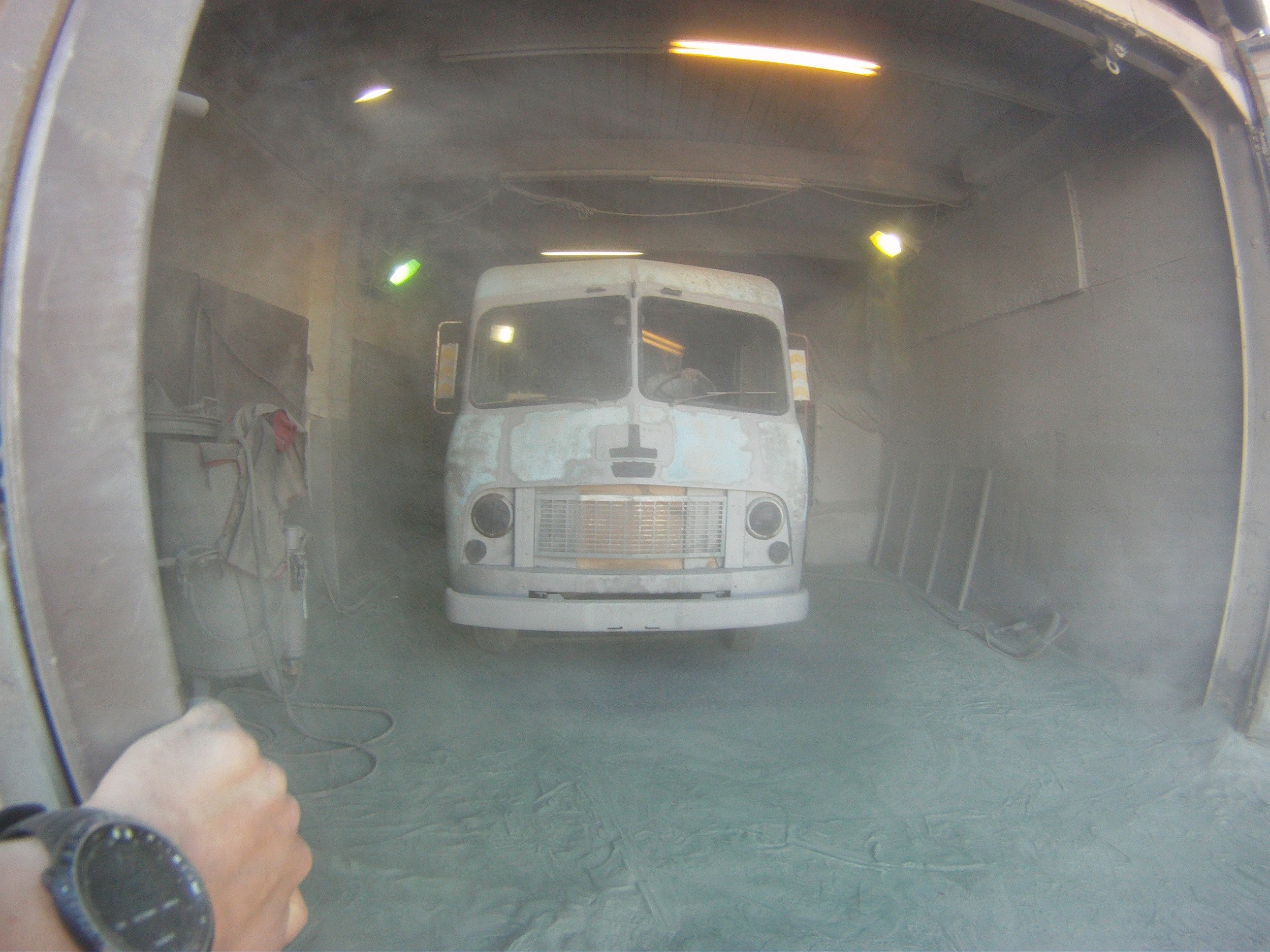 After the sand blasting was finished this is what he looked like. 