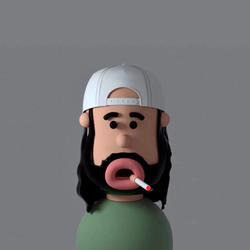 Early dev of Silent Bobs #snoogins .
.
#c4d