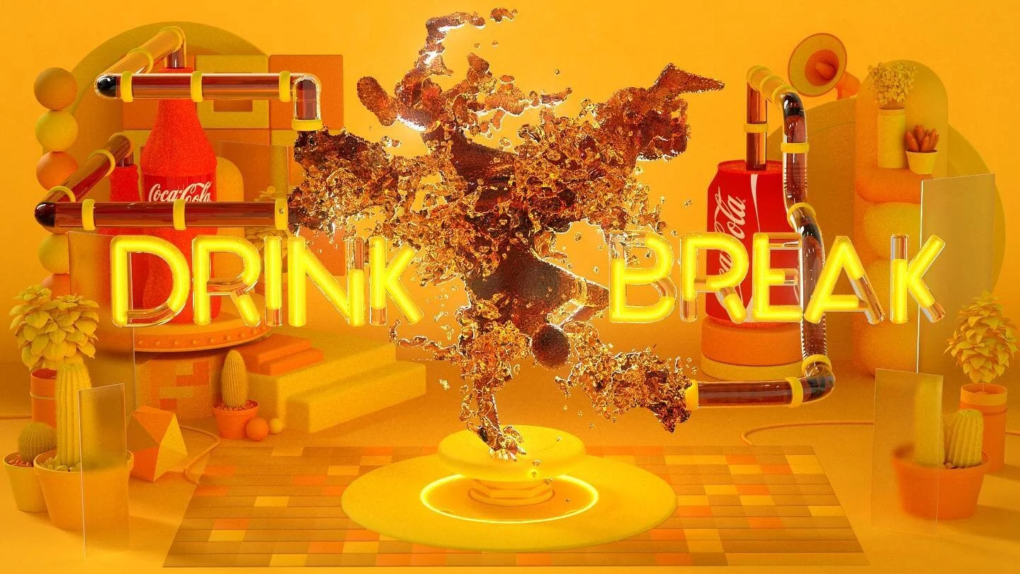 Last drinks break frame. Carbonation really upsets my stomach so glad to be done with this. #getem #speaktruth #nomore #sodabro #livin #c4d #commercials #carbonation