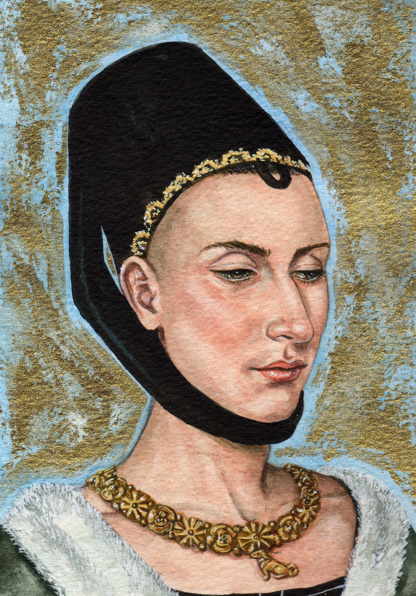 Mark Satchwill’s finished portrait of Eleanor Talbot