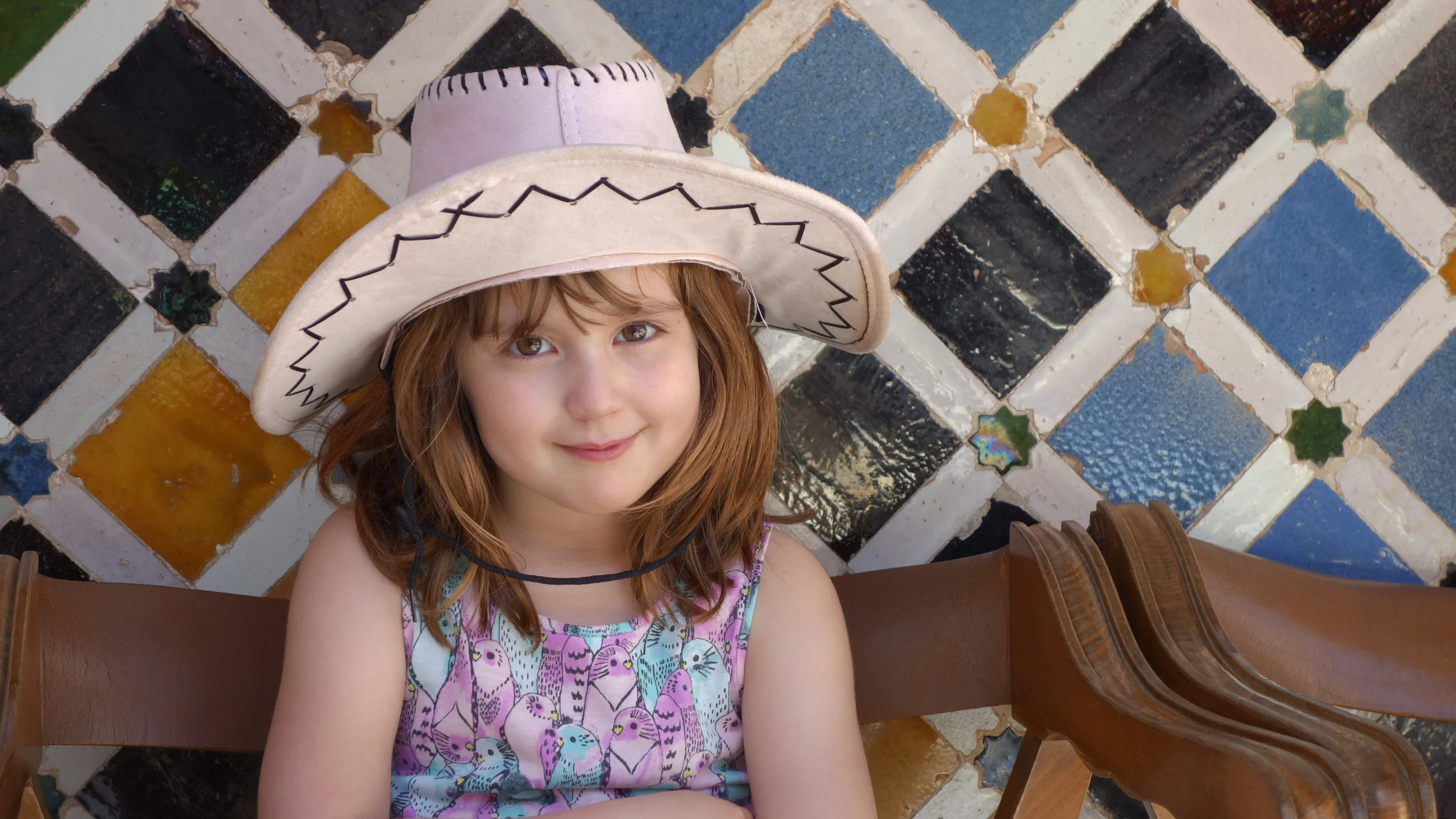Eva at the Alhambra.