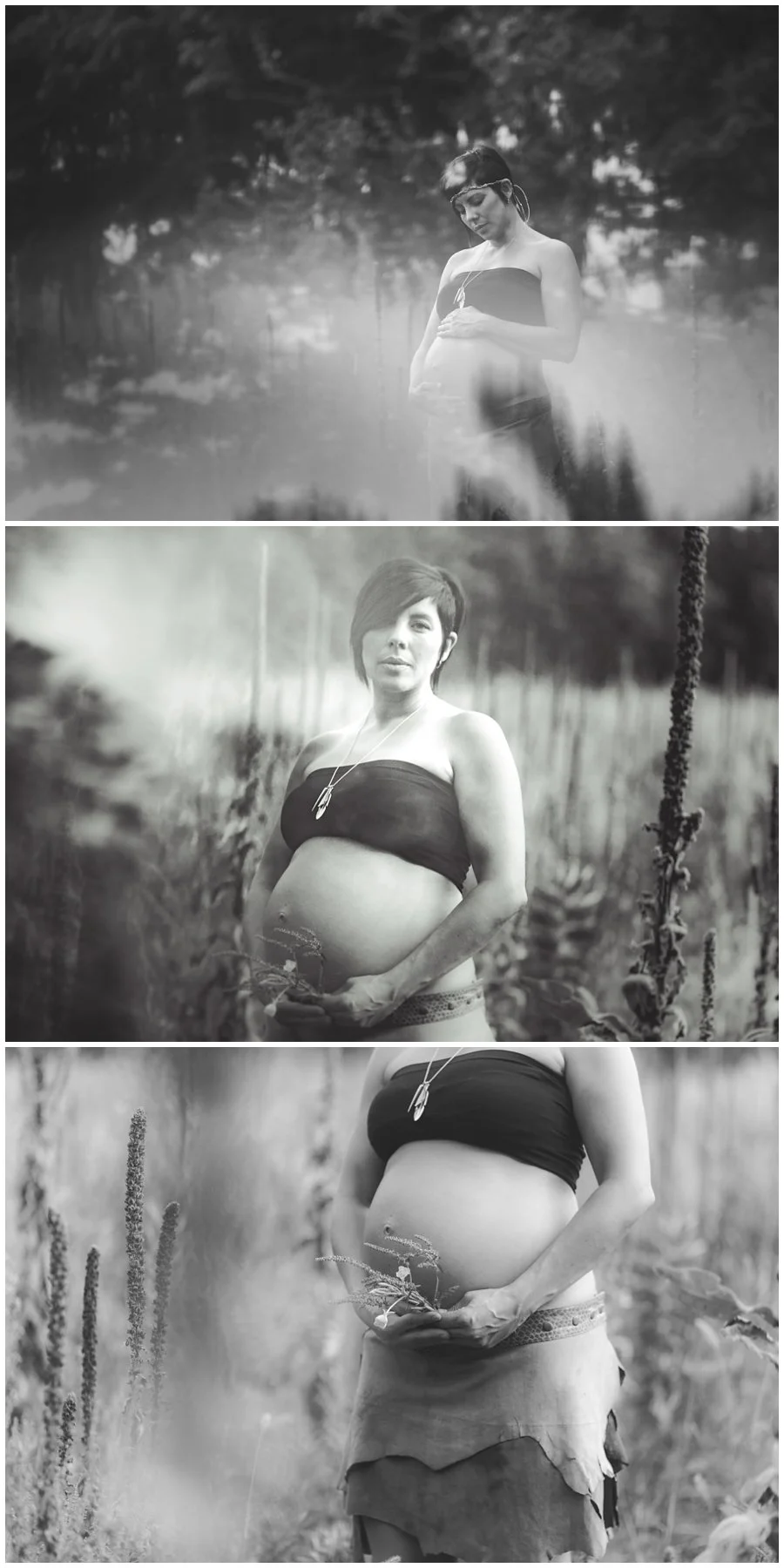 black and white maternity photos