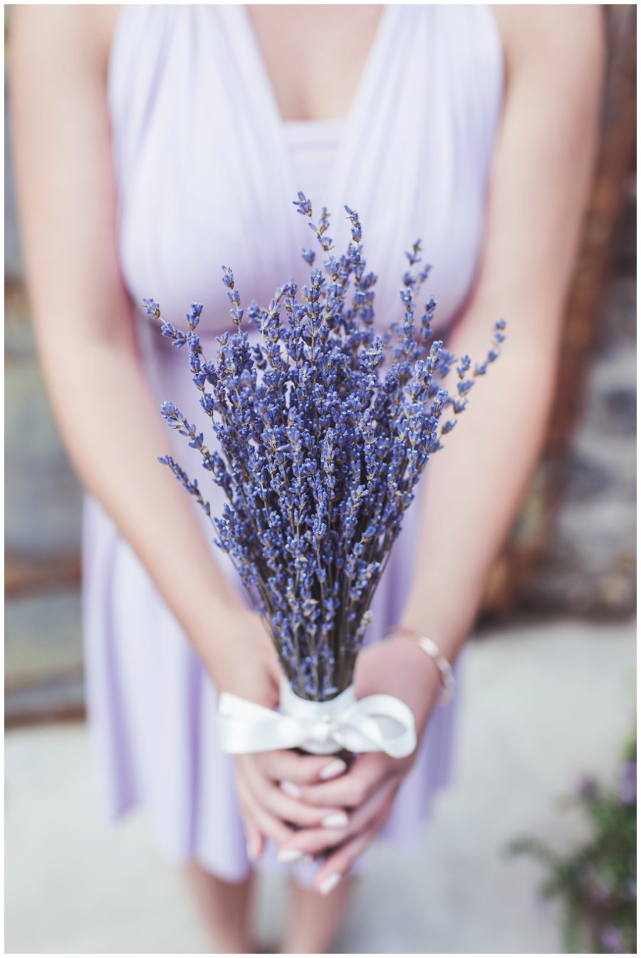 DIY lavender bouquets wedding