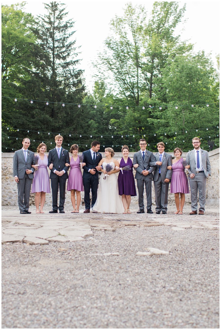 wedding party in purple