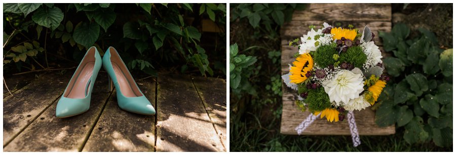 Rustic wildflowers wedding bouquet