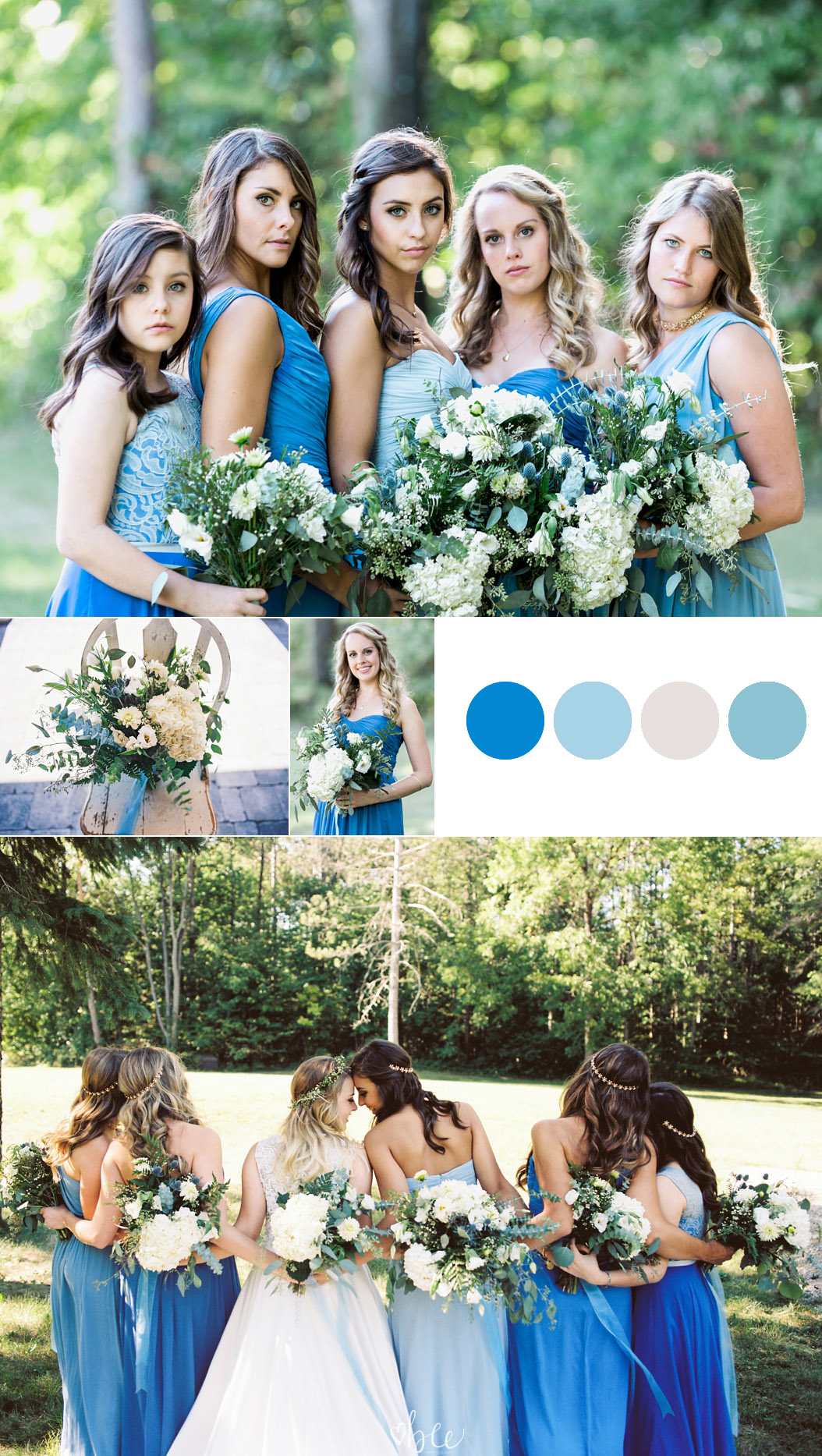 blue wedding in summer 