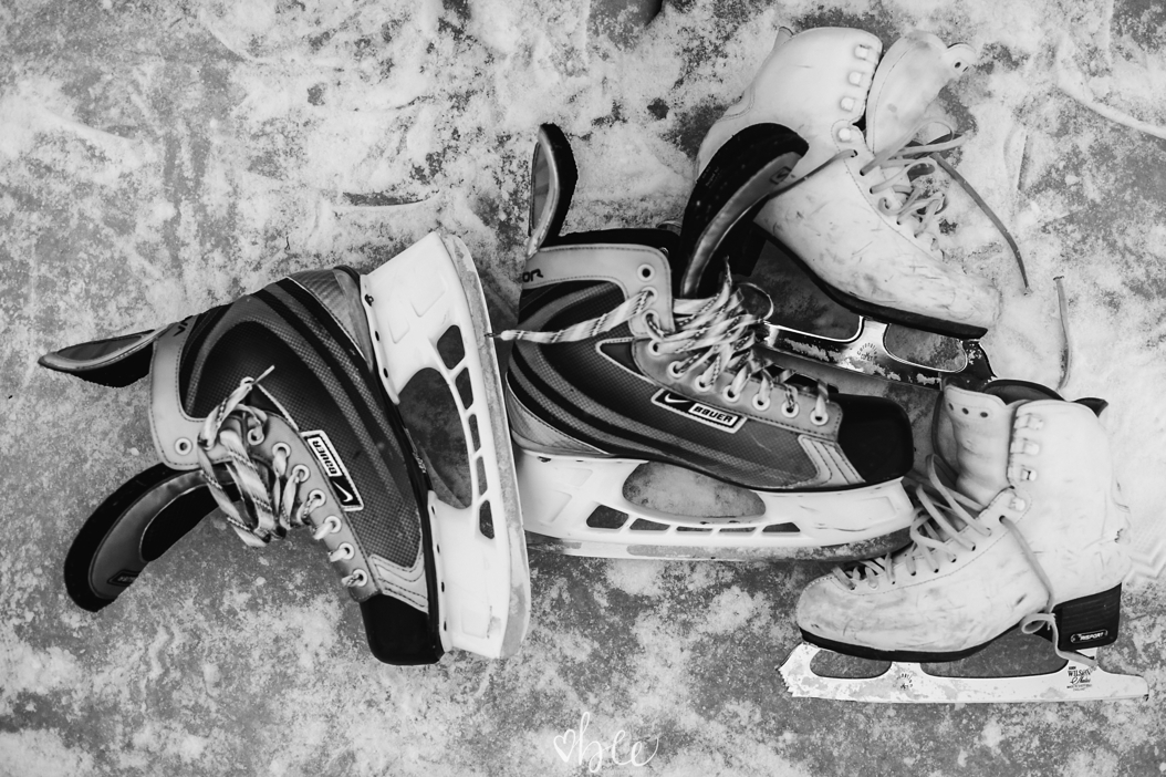 engagement session with hockey player and figure skater