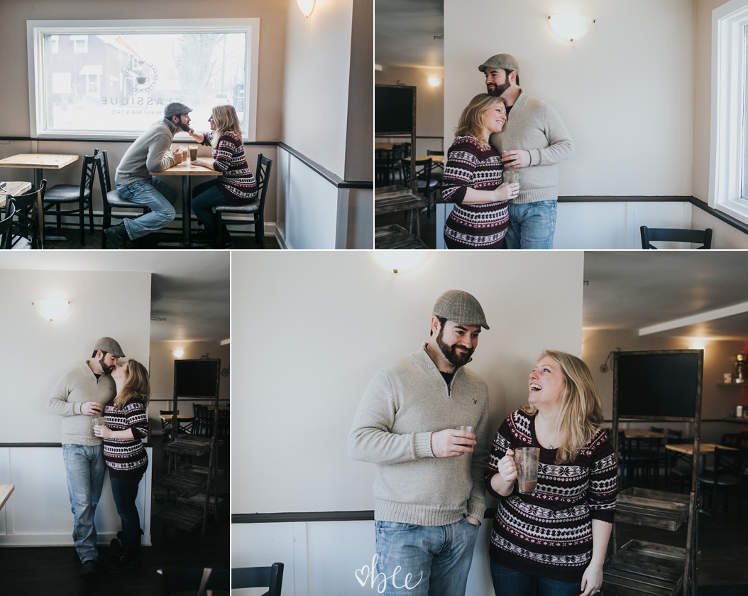 couple enjoying coffee in classique tottenham