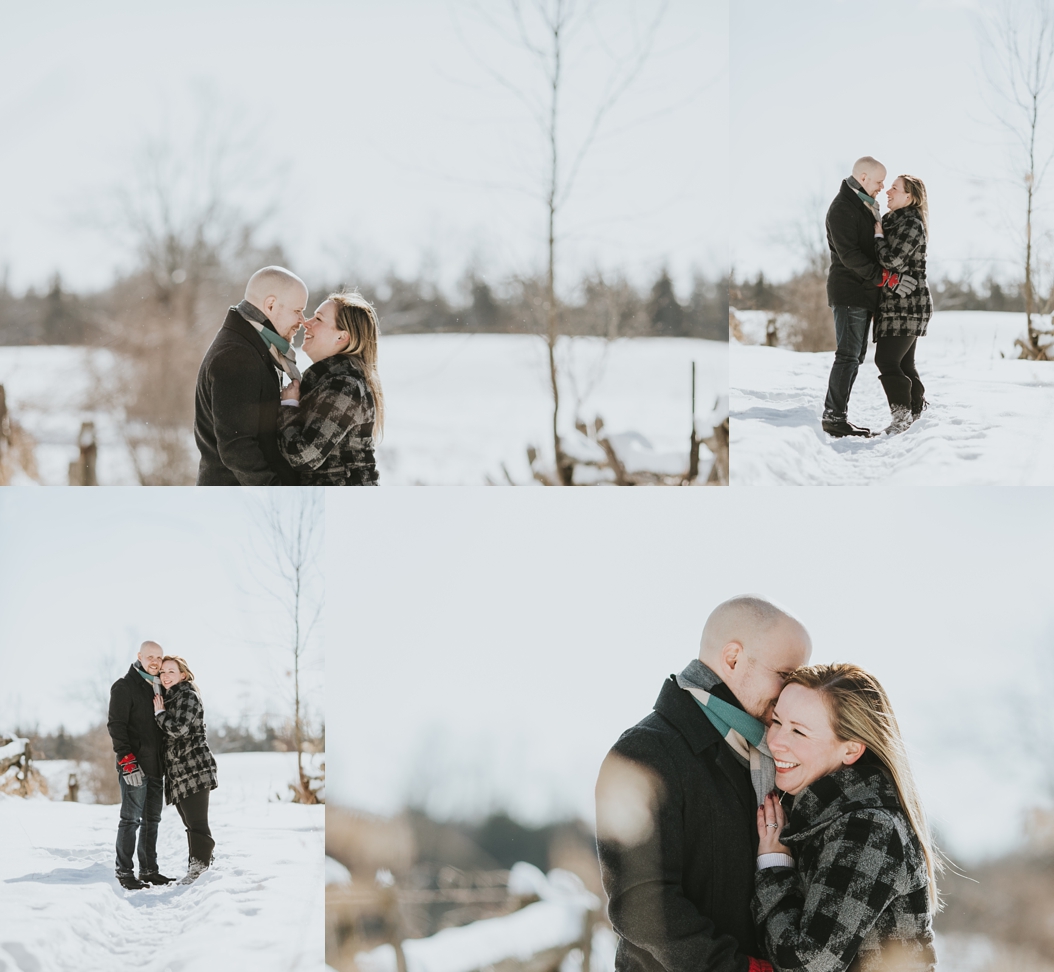 winter engagement photography at scotsdale farm in georgetown