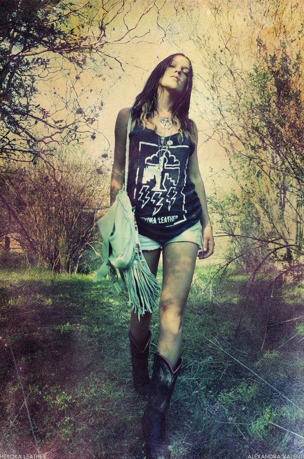 Heyoka Leather Spring 2011 Look Book
Models: Leslie Crow (owner of Heyoka) and Sara CummingsMake Up: Laura KaululaauStyling by Rachel Hunt (Sisters of The Black Moon)Photography by Alexandra Valenti