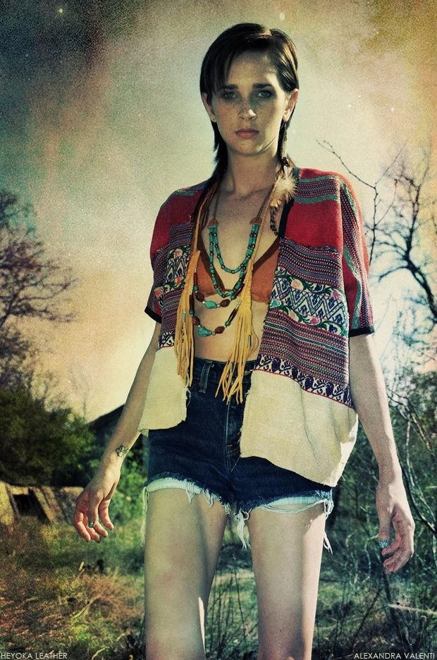 Heyoka Leather Spring 2011 Look Book
Models: Leslie Crow (owner of Heyoka) and Sara CummingsMake Up: Laura KaululaauStyling by Rachel Hunt (Sisters of The Black Moon)Photography by Alexandra Valenti