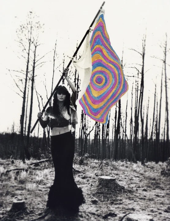 Kelley Ash in Phoenix Rising. Styling by Rachel Hunt of Sisters of the Black Moon. Make up by Jacqueline Fernandez. Hair by Lati Domi. Jewelry by Leslie Crow. With Prism Of Threads silk blouse by Tracy McCarty.  Assistance by Alicin Ciscernos. Full …