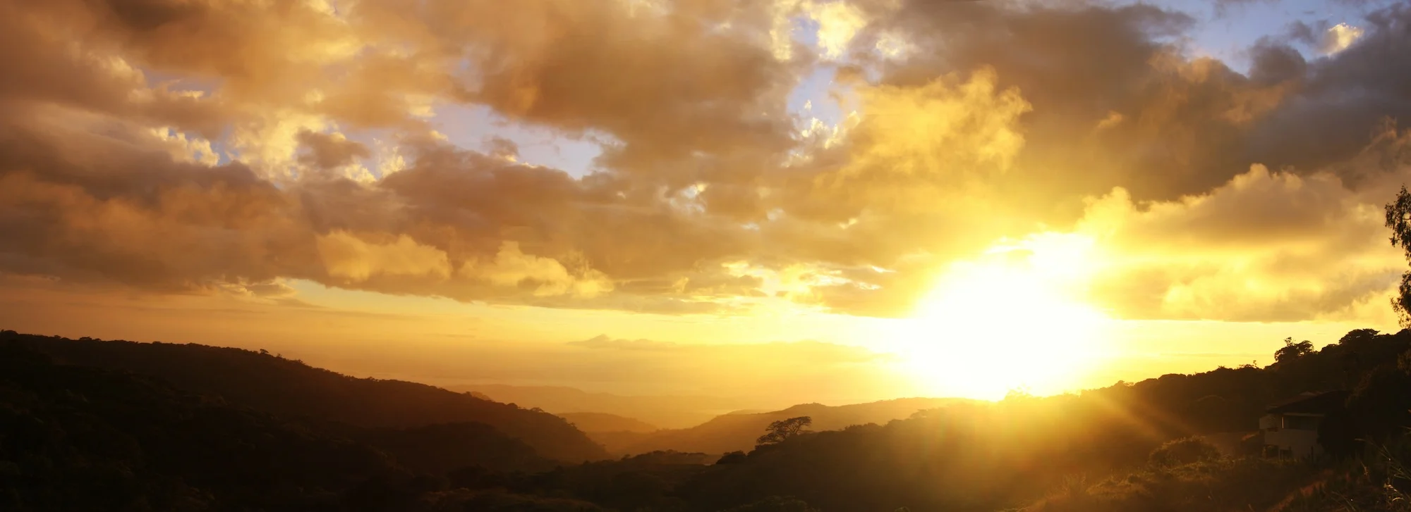 Sunset over the cloud forest