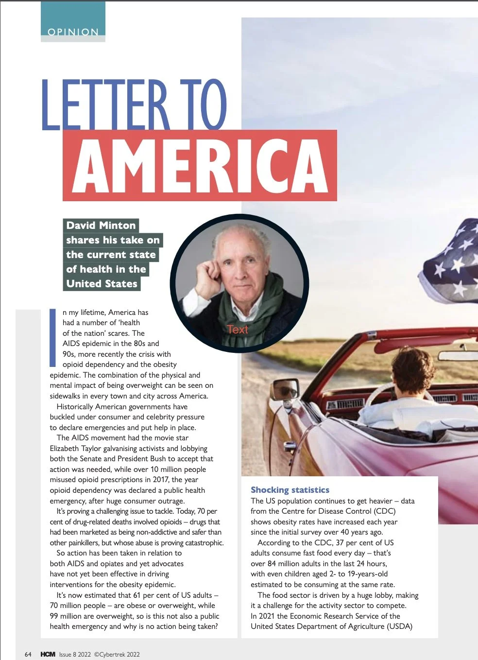 LETTER TO AMERICA - HEALTH CLUB MAGAZINE ISSUE 8 2022
