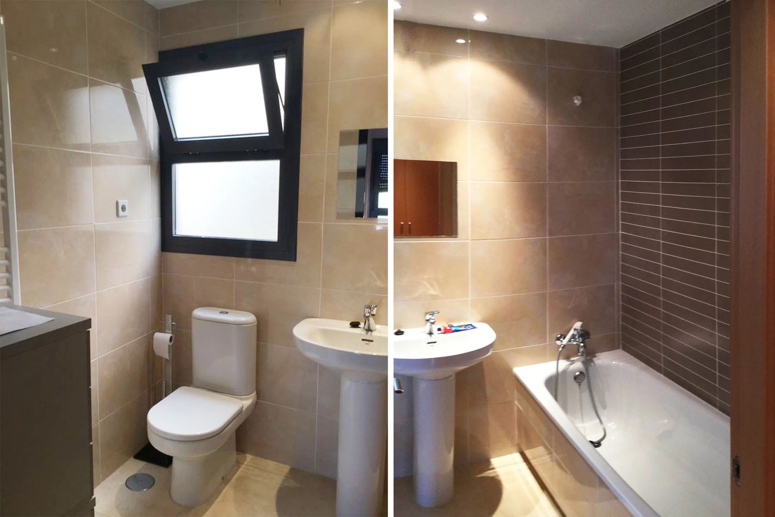 bonito 'baño de constructora'