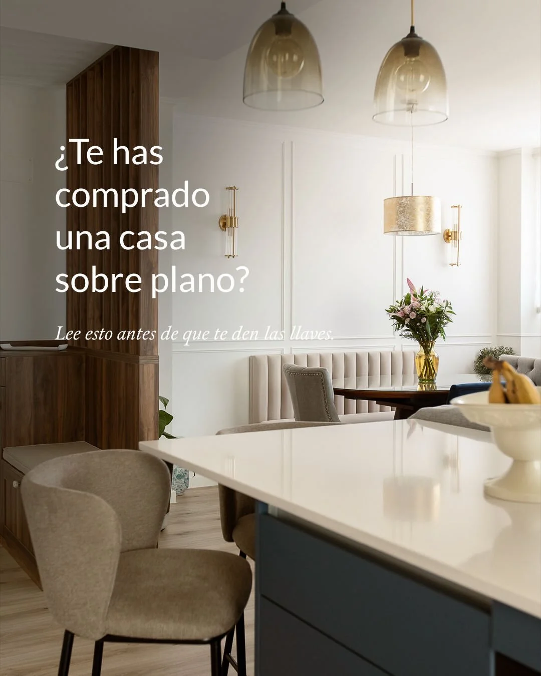 Te has comprado una casa sobre plano. &iexcl;Enhorabuena!
Antes de que lleguen las llaves hay decisiones que, si no
las tomas en el momento correcto, luego cuestan el
doble.

Guarda este carrusel para que consultes luego, y si
necesitas ir m&aacute;s