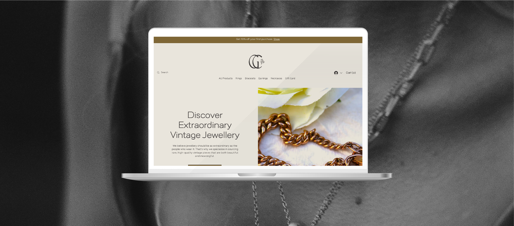 Gold Curiosities — brand identity and e-commerce