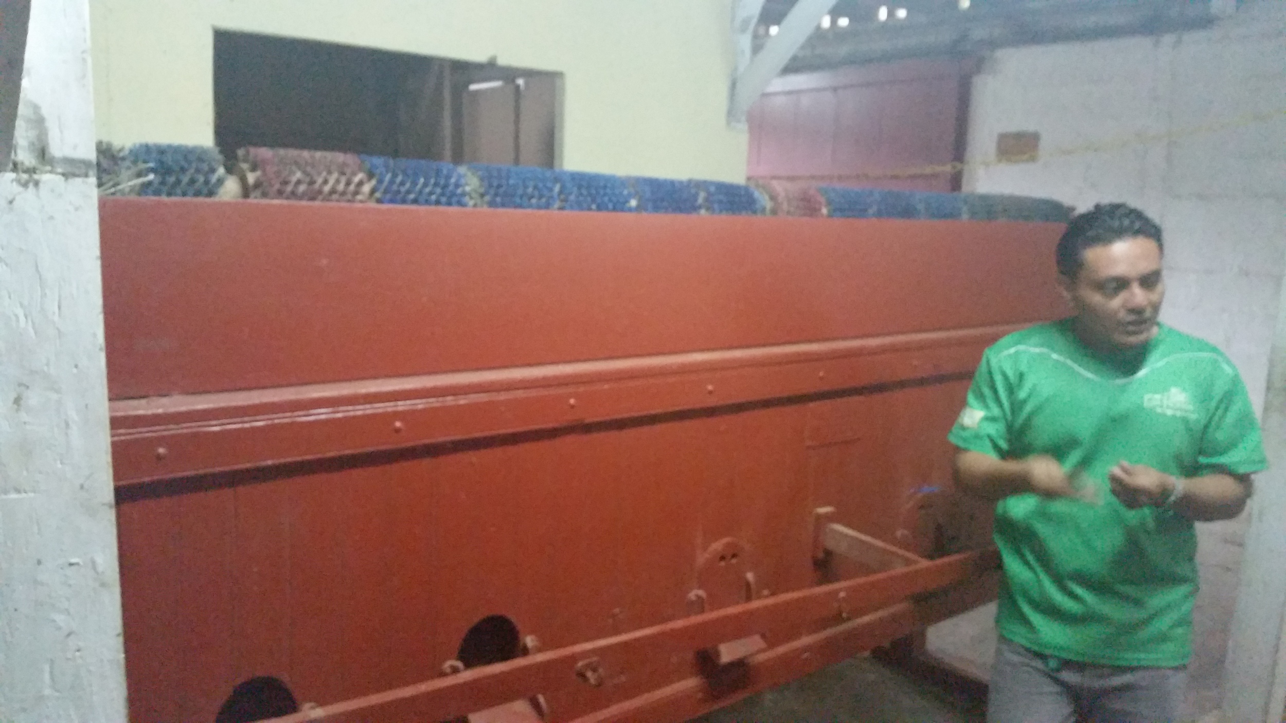 Coffee polishing and separating machine, Cafe Las Flores, Nicaragua