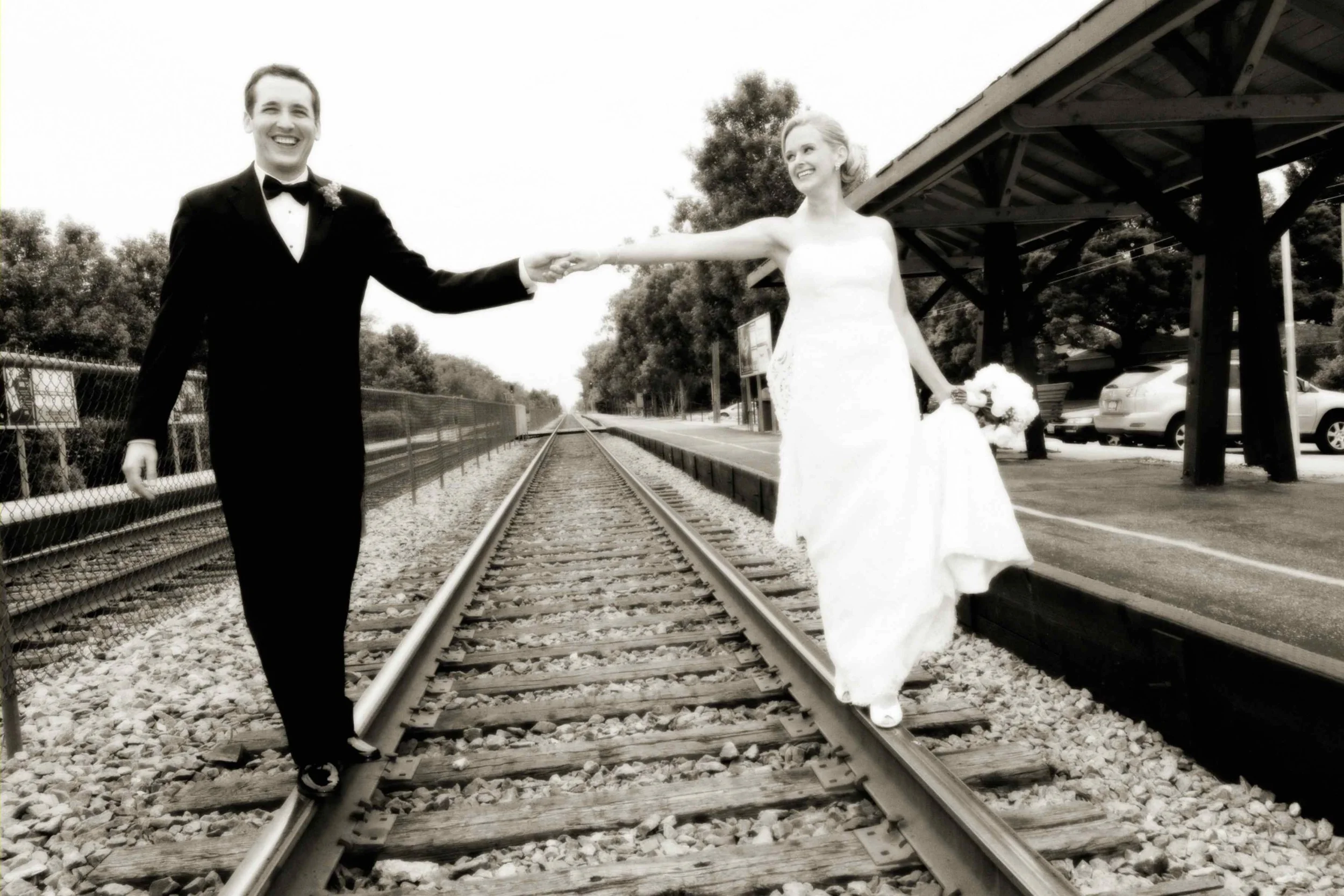 Bride Groom Train tracks2.JPG