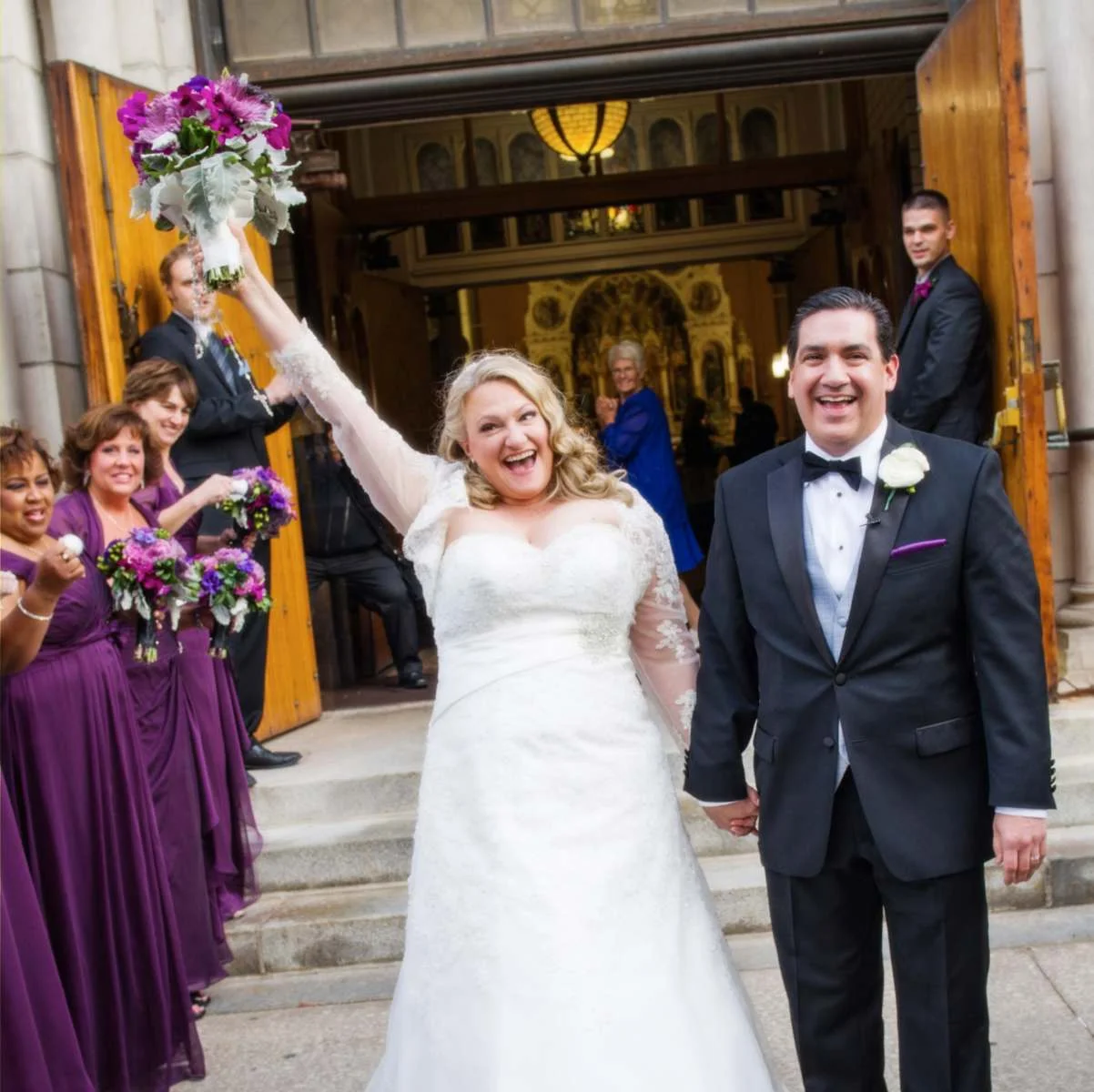 ST Michaels church bride and groom.JPG