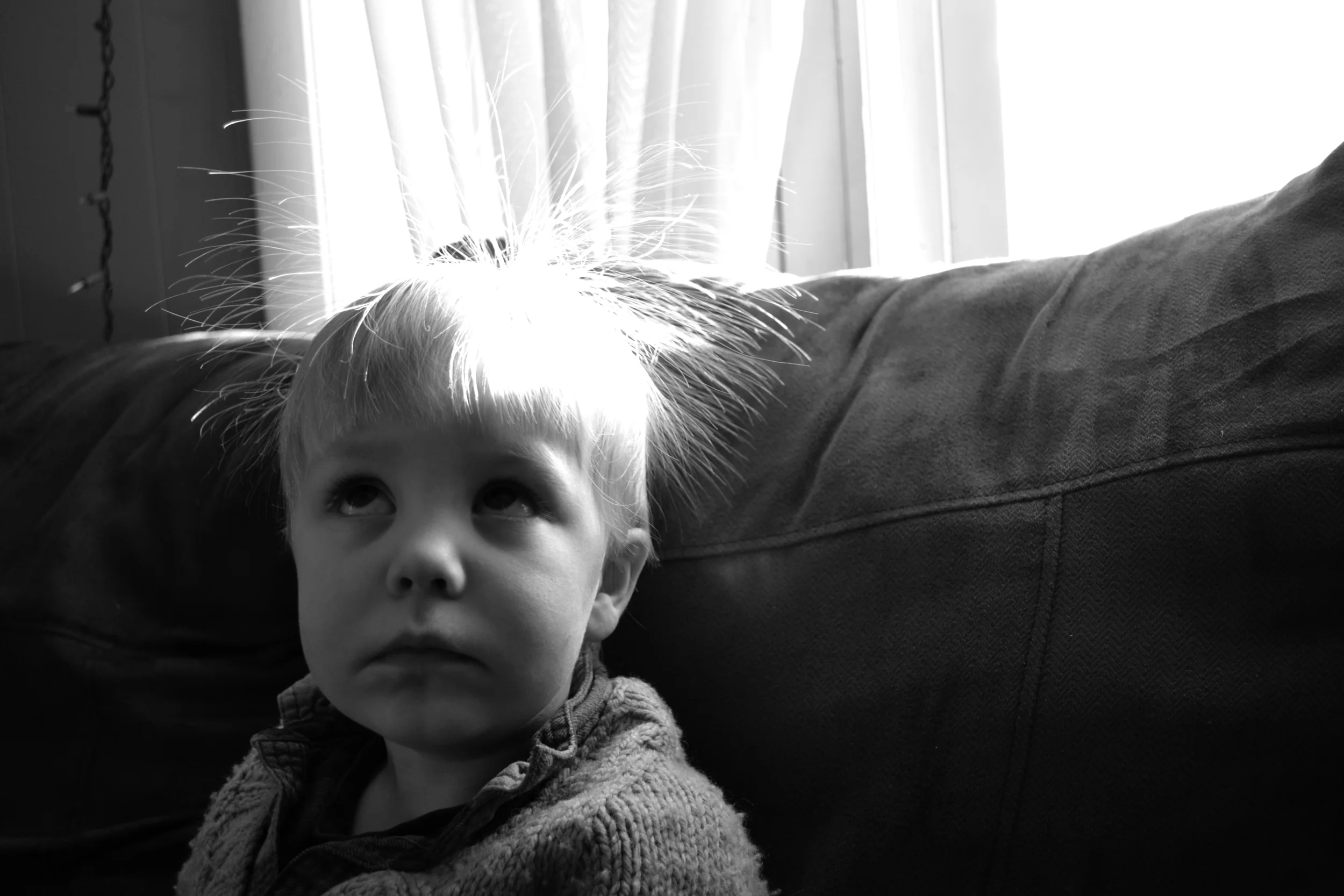 He calls it cotton candy hair.