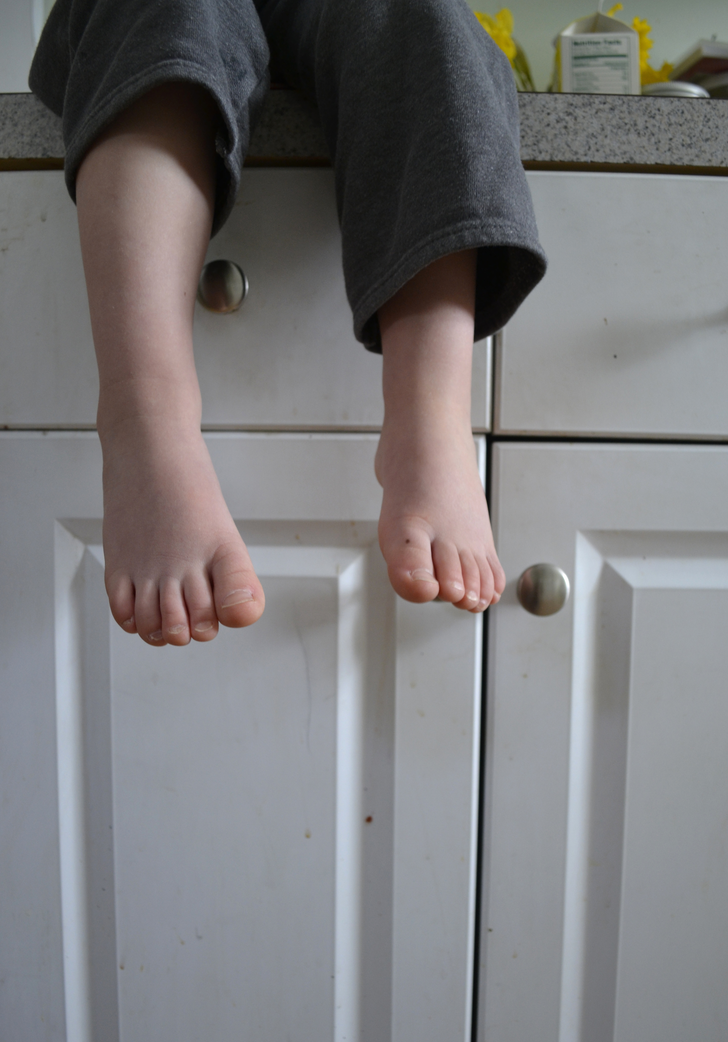 I only notice him growing when I see how short his pants have gotten.