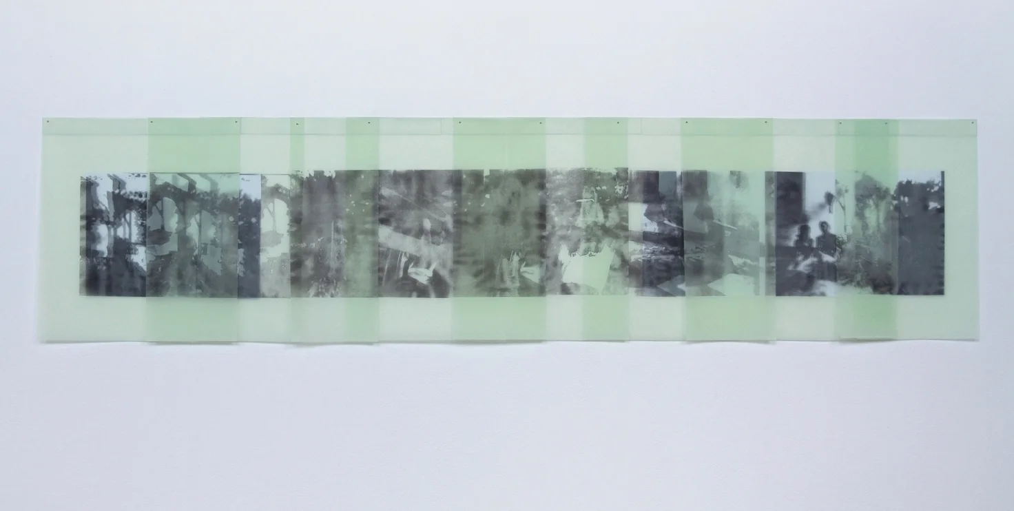   Sunday Afternoon.&nbsp; Transfer on tracing paper. 300 x 70 cm. 2014 