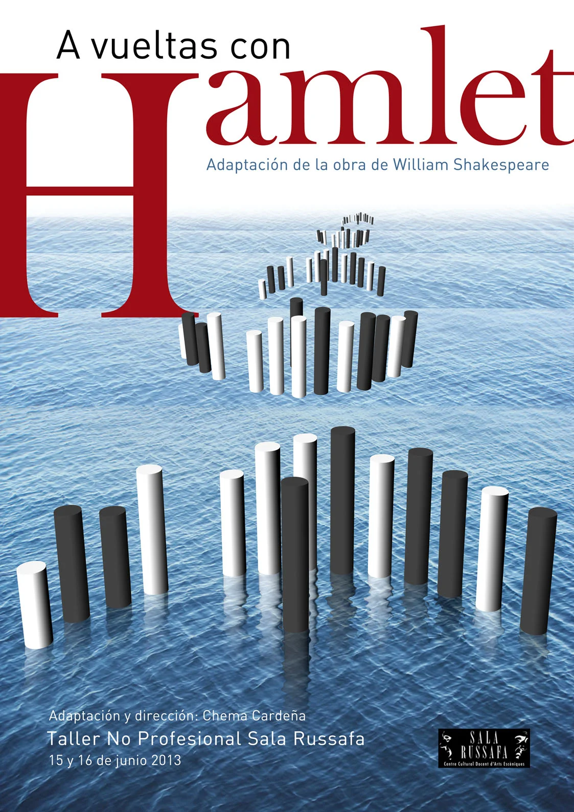 Cartel 'A Vueltas con Hamlet'