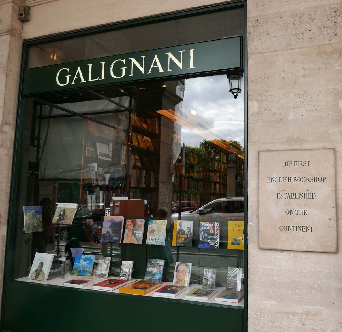 Galignani Bookstore, also visited by the Joneses in 1844
