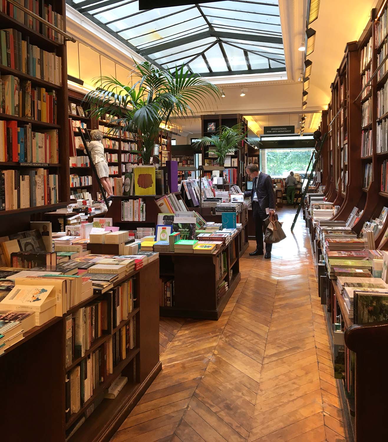 Inside of Galignani Bookstore