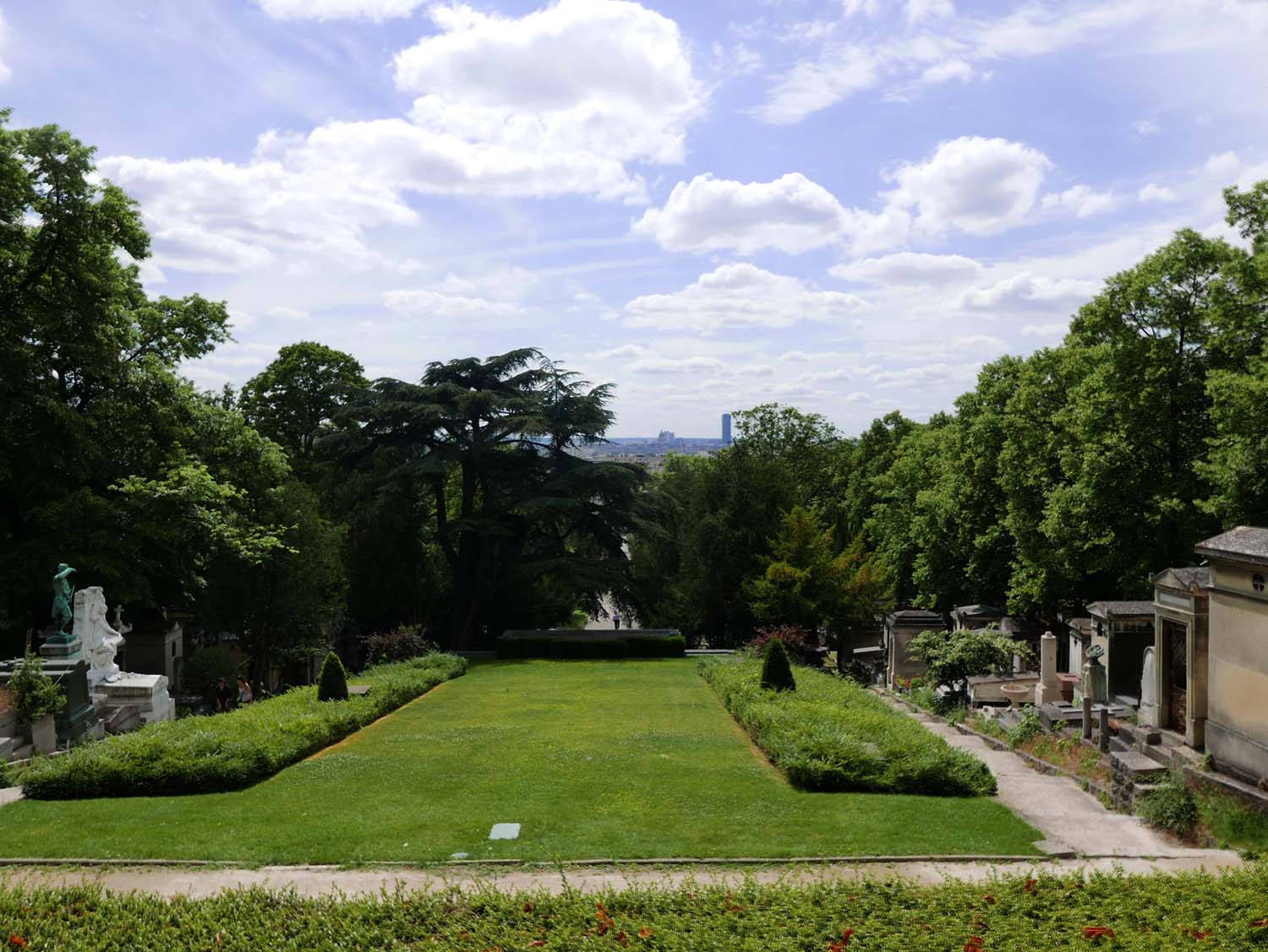 The view of Paris from Père Lachaise Cemetery