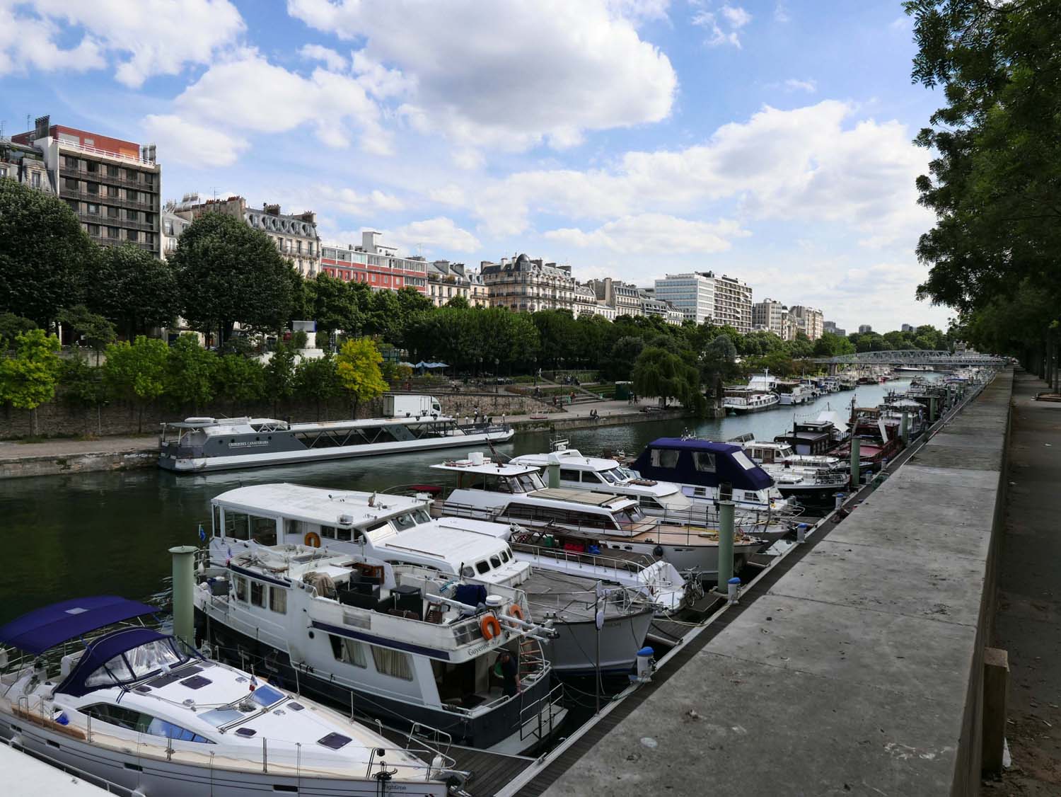 The other end of Canal St. Martin, near Bastille
