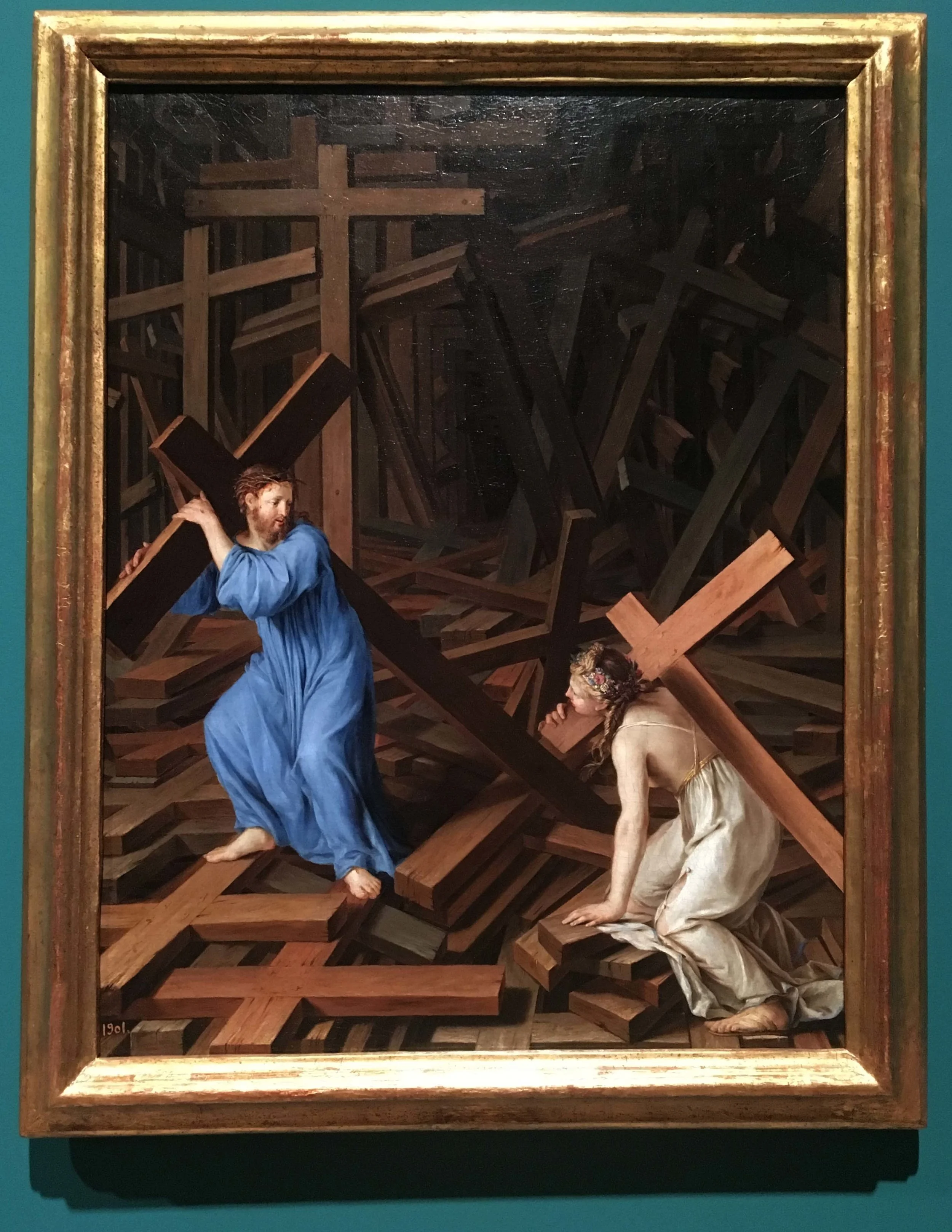 Unknown French, The Christian soul accepts the cross, 1630