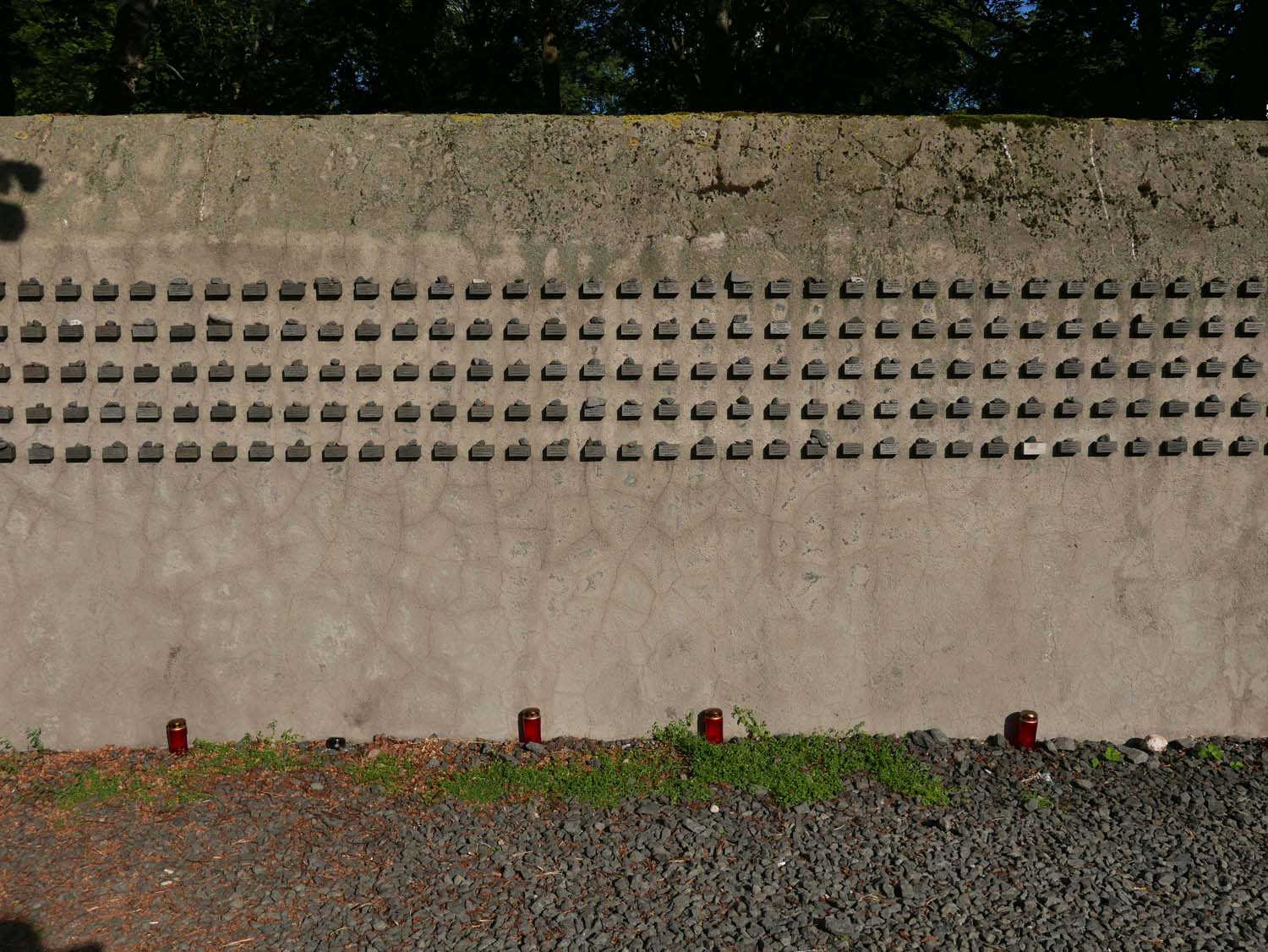 Memorial wall in the former Jewish quarter