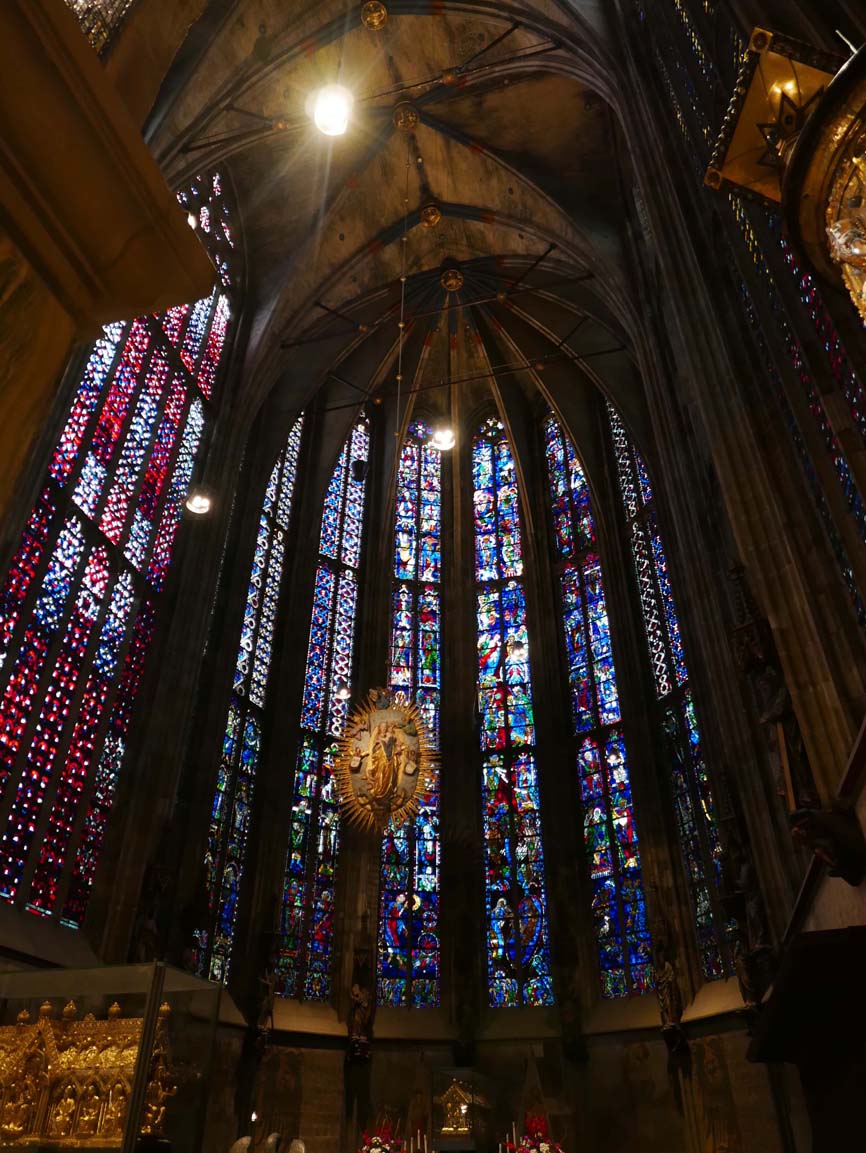 stained glass in the Aachener Dom