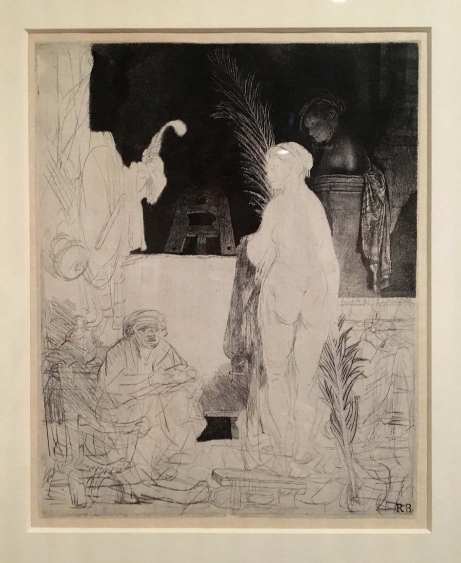 Rembrandt, The Artist in the Studio, unfinished etching