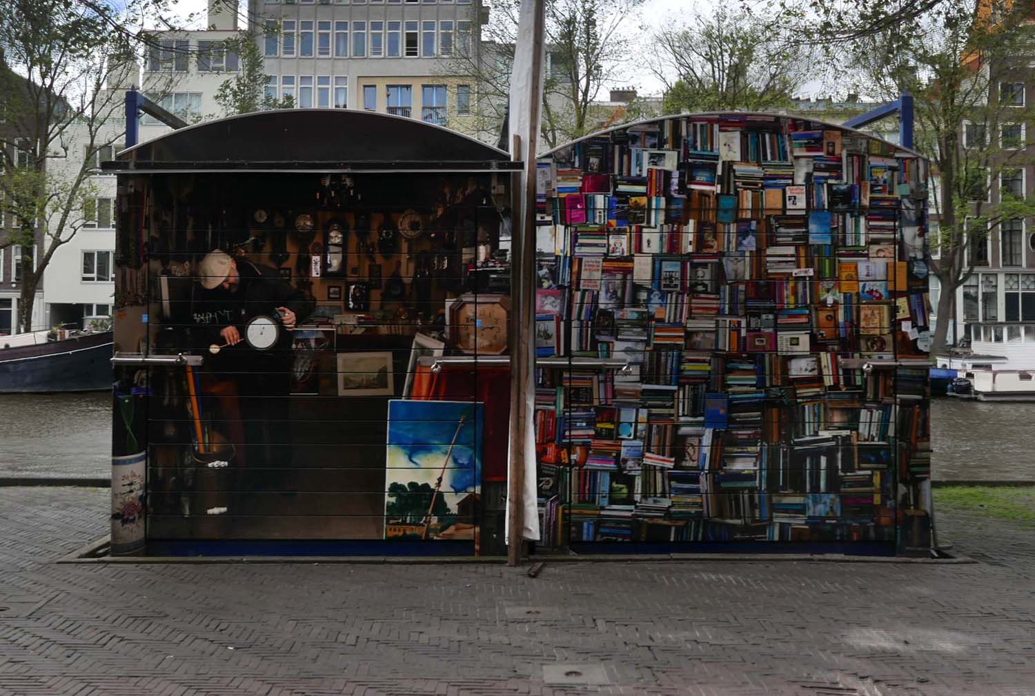 closed flea market stalls